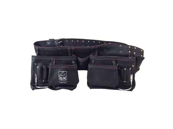 GK TOOLS Pás na nářadí kožený dvojitý PROFI