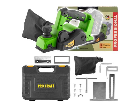 Aku hoblík Procraft PE20BL (bez baterie a nabíječky)
