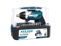 Aku šroubovák 3,6V Li-ion, se svítilnou 1500mAh příslušenství 55dílů XTline