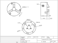 3-čelisťové sklíčidlo 125 mm pro RT 150