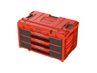QBRICK Box plastový s organizérem plastový QBRICK ONE Drawer 3 Toolbox 2.0 Red Ultra HD Custom, 2 zásuvky | 587x380x340 mm