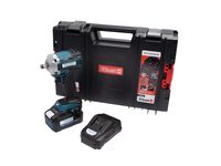 XTLINE Aku rázový utahovák na 1/2" hlavice bezuhlíkový 18 V, 400 Nm + baterie 5.0 Ah + nabíječka 3.5 A + box