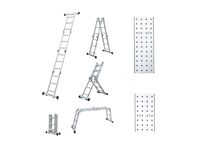 Žebřík hliníkový multifunkční Procraft PLA4.346 1x12 + plošina nášlapová P1480 | SPLA4.346/P1480