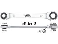 Oboustranný ráčnový klíč VIGOR V3607