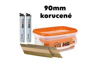 Hřebíky kroucené na pásce D34° 3,1x90  + plyn 2200ks