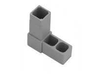 Plastová spojka L pro profil 20x20x1,5mm- šedá