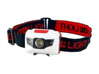 čelovka 40lm, 1W + 2 červené LED, ABS plast