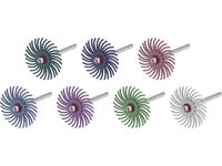 disky radiální štětinové, sada 52ks, P80, P120, P220, P400, P600, P1000, P2500