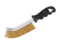 kartáč mosazný, plastová rukojeť, 240mm