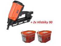 Plynová hřebíkovačka KMR D34/90 G641E + 2x hřebíky 90mm
