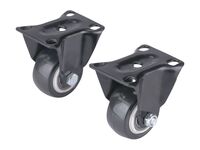 kolečka pevná s PVC obručí, sada 2ks, průměr 40mm