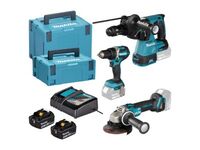 Makita DLX3195 aku sada DDF484+DGA504+DHR243 Li-ion LXT 18V/5,0Ah