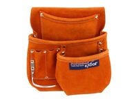 pás na nářadí kožený, 3 kapsy