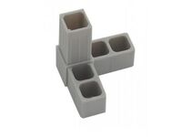 Plastová spojka 3D pro profil 20x20x1,5mm - šedá