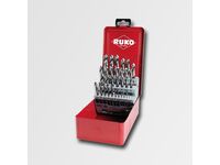 Sada vybrušovaných vrtáků do kovu HSS-G 25dílů v plech.obalu RUKO