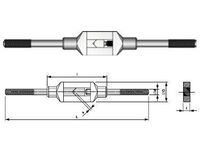 Vratidlo ruční na závitníky nastavitelné D-45/3