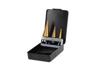 vrtáky stupňovité, sada 3ks, O 4-12/1mm, O 4-20/2mm, O 4-32/2mm