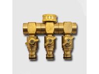Mezikus 3/4" pro 3 rychlospojky s ventily