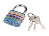 zámek visací litinový barevný, 38mm